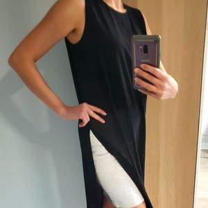 Long black tank top M
